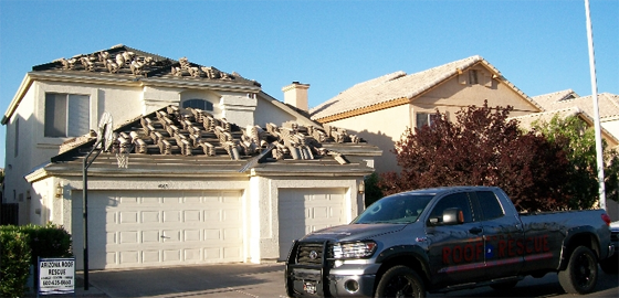 Picture of a recent Mesa roof installed by our team of contractors