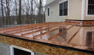 Copper metal roof