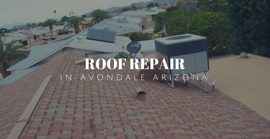 Picture of a recent roof repaired project in Avondale Arizona
