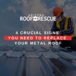 Arizona roofing contractors replacing a metal roof